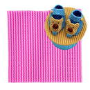 3D Stripes Pattern Silicone Fondant Mould Cake Ice Paste Soap Mold 10cm Pink No-sticky