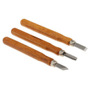 3 Pieces Wood Sculpture Carving Chisel Tools Set with Storage Case for DIY Crafts