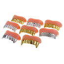 Pack of 8 Horror Artificial Teeth Zombie Tooth Fangs Halloween Party Make Up Prop