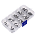 50 Pieces Stainless Steel Heavy Duty Ball Bearing Fishing Rolling Swivels Connector Hook Solid Rings #2 #3 #4 #5 #6