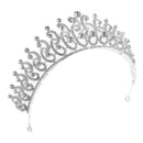 Fashion Bridal Tiaras Crystal Hairpin Sliver Tassel Princess Crown Hair Hoop