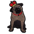 Large Pug Dog Embroideried Iron On Patch Badge Applique Clothing Accessories