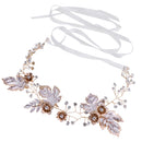 Diamante Rhinestone Leaf Headband Wedding Bridal Tiara Hair Band Head Piece Gift