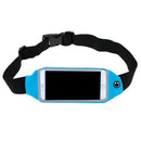 Sport Zipper Waist Bag Running Jogging Belt Pouch Blue