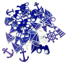 Pack of 100 Assorted Ocean Series Wooden Buttons Embellishments for Decoration Sewing Crafts