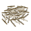 100 Pieces Ribbon End Clamp Leather Pinch Crimps Cord Ends Necklace Bracelet Connector With Loop for Jewelry Making Silver 30mm