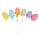 6 X Easter Eggs Gift Foam Bright Eggs Assortment DIY Decoration