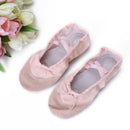 Kids Girls Clothing Accessory Pink Canvas Flat Ballet Shoes Pair US Size 12