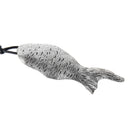 Antique Silver Alloy 3D Fish Pendant Necklace Chain Long Chain Sweater Jewellery 32"