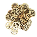 100 Pieces Unfinished Wood Hollow Round Pieces for Wood Craft DIY Projects 30mm
