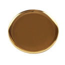 Gold Round DECORATIVE TRAY Metal Food Kitchen Serving Plates Accent, 11 Inch