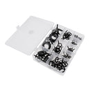 90pcs Stainless Fishing Rod Parts Rod Guides Sets Black Protect the Fishing Line