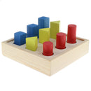 Wooden Geometry Ladder Block - Educational Materials Baby Early Learning Toys Color & Shapes Puzzle Gift