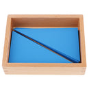 A Box of Wooden Blue Triangle Constructive Toy for Kids Intelligence Developing Toy