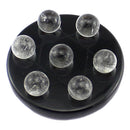 1 Set Natural Semi-Precious Stones Seven Star Array Crystal with Base Clear