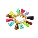 Lot of 12Pcs Multi Color 35mm Suede Tassel for Keychain Cellphone Straps Jewelry Charms Leather Tassels DIY Accessories