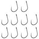 Pack of 10PCS Durable Corrosion Resistant Carbon Steel Fishing Hooks Barbed Hooks Baits Holder Tool Wide Gape Fishing Lovers Tool 8