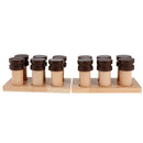 Wooden Montessori Sensorial Material Scent Holder Box Smelling Bottle Cylinder