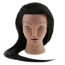 Silicone Cosmetology Hairdressing Practice Training Mannequin Head Straight Long Hair