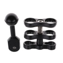 Lightweight Aluminum Alloy Scuba Diving Light Torch Flashlight Ball Base Clip Arm Clamp Mount Support Bracket