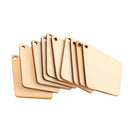 Pack of 10 Quadrangle Wood Shapes Charms for DIY Woodcrafts