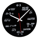 Country Style 12-Inch Maths Equation Printed Quartz Battery Operated Wall Hanging Clock Round Easy to Read Home/Office/School Clock