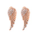 Women's Party Jewelry Rose Gold Alloy Angel Wings Crystal Ear Studs Earrings