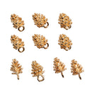 10 Pieces Gold Pine Cone Charms Pendant Hair Jewelry for Hair Clip Pin Slide DIY Accessories