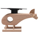 Environmental Solar Powered Wooden Plane Kids Early Dynamics Learning Toy