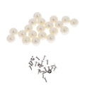 20 Pieces Pearl Rivets Studs Buttons for DIY Leather Bag Shoes Clotheing Decoration 16mm