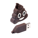 64GB Flash Drive Cute Cartoon Smile Model USB Memory Stick Storage for Laptop Brown