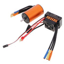Waterproof 3660 3800KV Brushless Motor + 60A ESC Set for 1/10 RC Car Truck Model Vehicle Parts