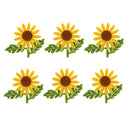 6x Felt Sunflowers Flower Applique Sewing Craft DIY Accessories