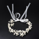 Gypsophila Ivory Spray Pearl Crown Garland Hair Head Band Bride Girl Prom