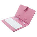Wired Keyboard Flip 4.2''-6.5' 'Holster Case Cover Kickstand For Smsung HUAWEI HTC Micro USB Phone W/ OTG Pink