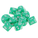 10 pieces 10 Sided Dice D10 Polyhedral Dice Acrylic for Dungeons and Dragons Party Table Games Green
