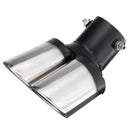 Stainless Steel Rear Curved Dual Exhaust Muffler Pipe Trim Tips Chrome Tail Fashion Design Style