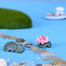 10x Miniature Dollhouse Bonsai Garden Landscape Little Lotus Leaf Home Decor