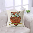 Fashionable Cute Owl Bird Design Cushion Pillow Case Home Office Cushion Pillow Cover Home Sofa Bedroom Pillow Decor Ornaments