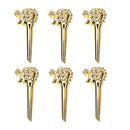 6pcs Gold Bridge Pins End Nails for Acoustic Folk Bass Guitar Strings Pegs