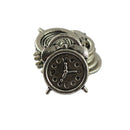 50Pcs Jewelry DIY Punk Vintage Silver Alarm Clock Shaped Charms Pendants