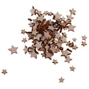 Pack of 100 Assorted Size Wooden Shape Unfinished Stars Embellishments for Scrapbooking Crafts