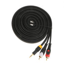 RCA Audio Cable 3.5mm Male to 2 RCA Male Cable Y Splitter Connect Wire 3meter