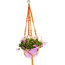 Durable Breathable Home Garden Balcony Decor Plant Pot Flower Hanger Macrame Jute Rope For In/Outdoor Ceiling Holder Yellow