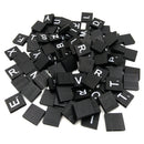100 Pcs Bulk Wooden 26 Alphabet Tiles with White Silkscreen Letters & Numbers for Game Crafts