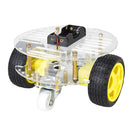 2WD Mini Round Double-Deck Smart Robot Car Chassis DIY Kit for Arduino