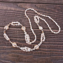 1 Strand 90cm Natural Ocean Sea Shell Conch Beads, Beach Decor, DIY Projects Materials, Jewelry Making Crafts, Scrapbooking Embellishments