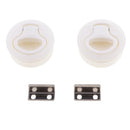2pcs Practical Marine Boat 2" Lock Flush Mount Pull Latch Hatch Lift w/ Key
