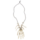 Skull Skeleton Hand Bone Necklace Halloween Caveman Pirate Fancy Dress