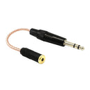 1pack 4.4mm Balanced Male to 6.35mm Balanced Female HiFi Audio Adapter Cable 6.35mm TRS Stereo Audio Cable,White